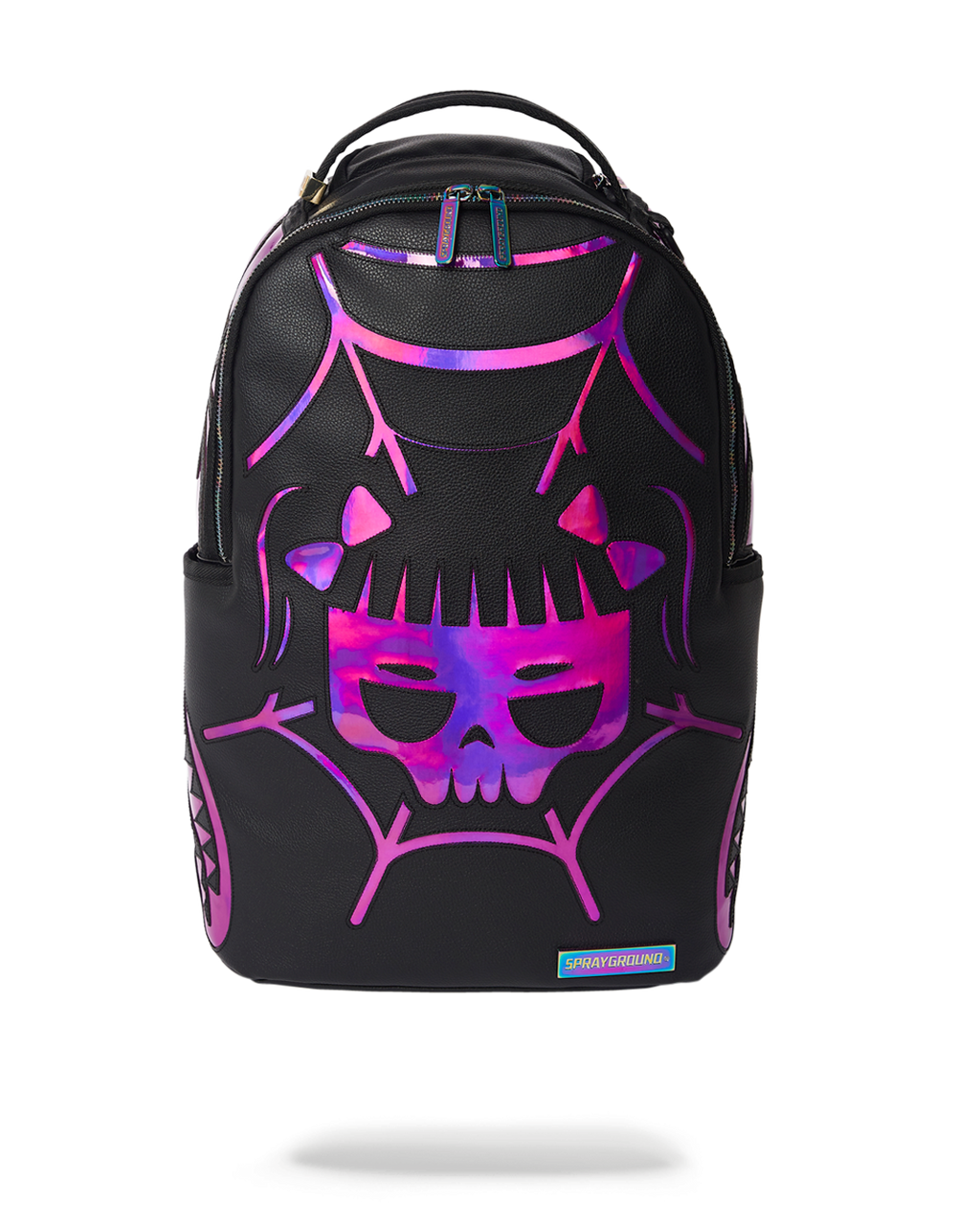 CAZZU IRIDESCENT CUT & SEW SPIDER SKULL SHARK BACKPACK (DLXV)