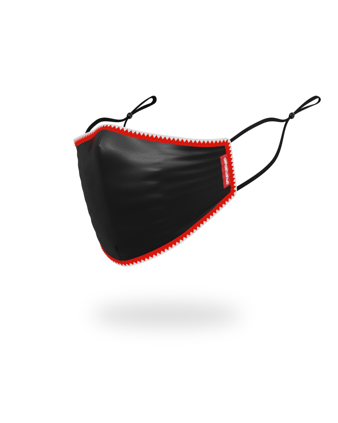 ADULT VERTICAL SHARK (BLACK) FORM-FITTING FACE MASK