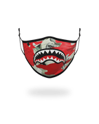 ADULT MONEY CAMO (RED) FORM-FITTING FACE MASK