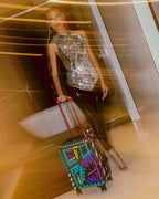 A.I. PATH TO THE FUTURE III HARDSHELL CARRY-ON LUGGAGE - SANDFLOWER COLLAB