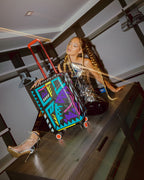 A.I. PATH TO THE FUTURE III HARDSHELL CARRY-ON LUGGAGE - SANDFLOWER COLLAB