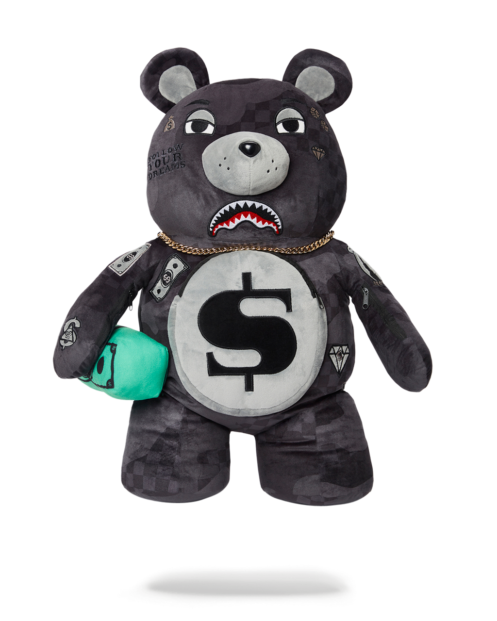 3AM NEVER SLEEP MONEYBEAR TEDDYBEAR BACKPACK