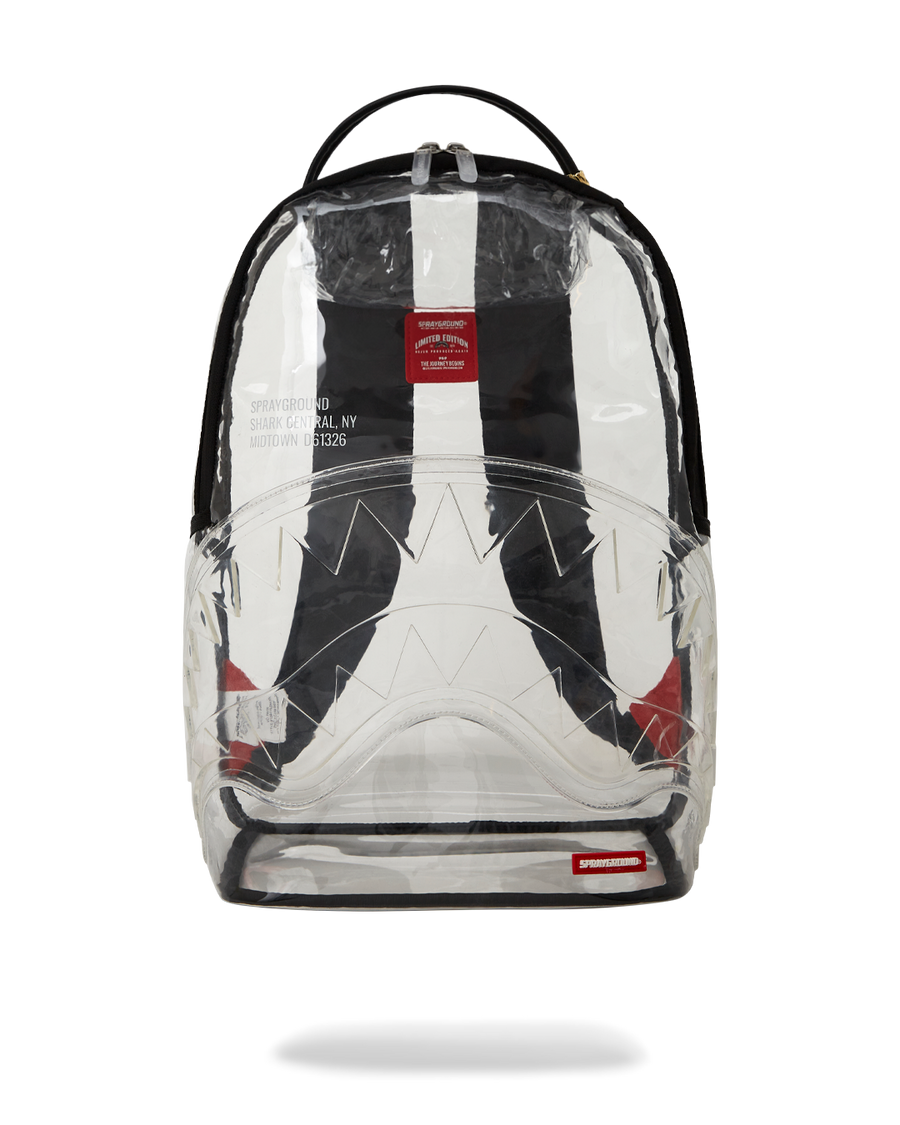 100% CLEAR BACKPACK - SHARK CENTRAL