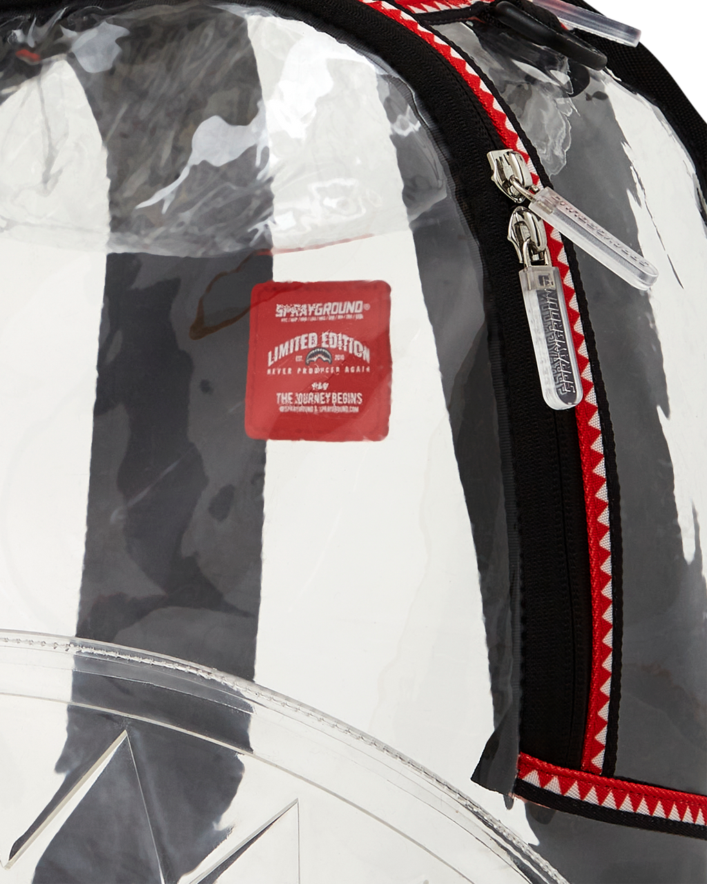 100% CLEAR BACKPACK SHARK